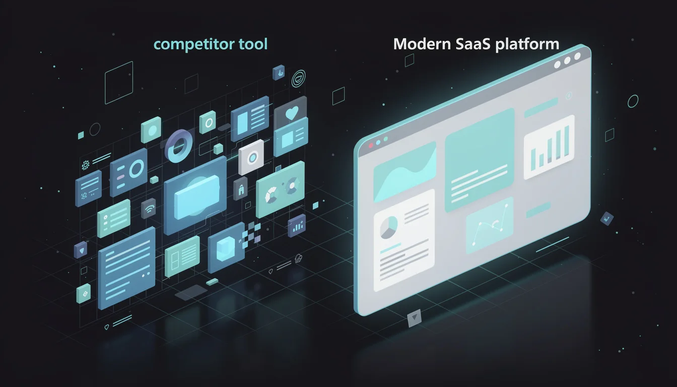Hero split-screen showing Hootsuite's complex dashboard vs Sydium's clean interface side by side
