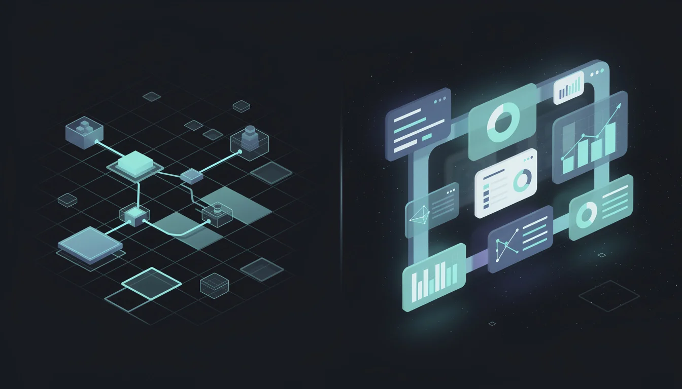 Hero split-screen showing Later's visual grid planner vs Sydium's multi-platform dashboard